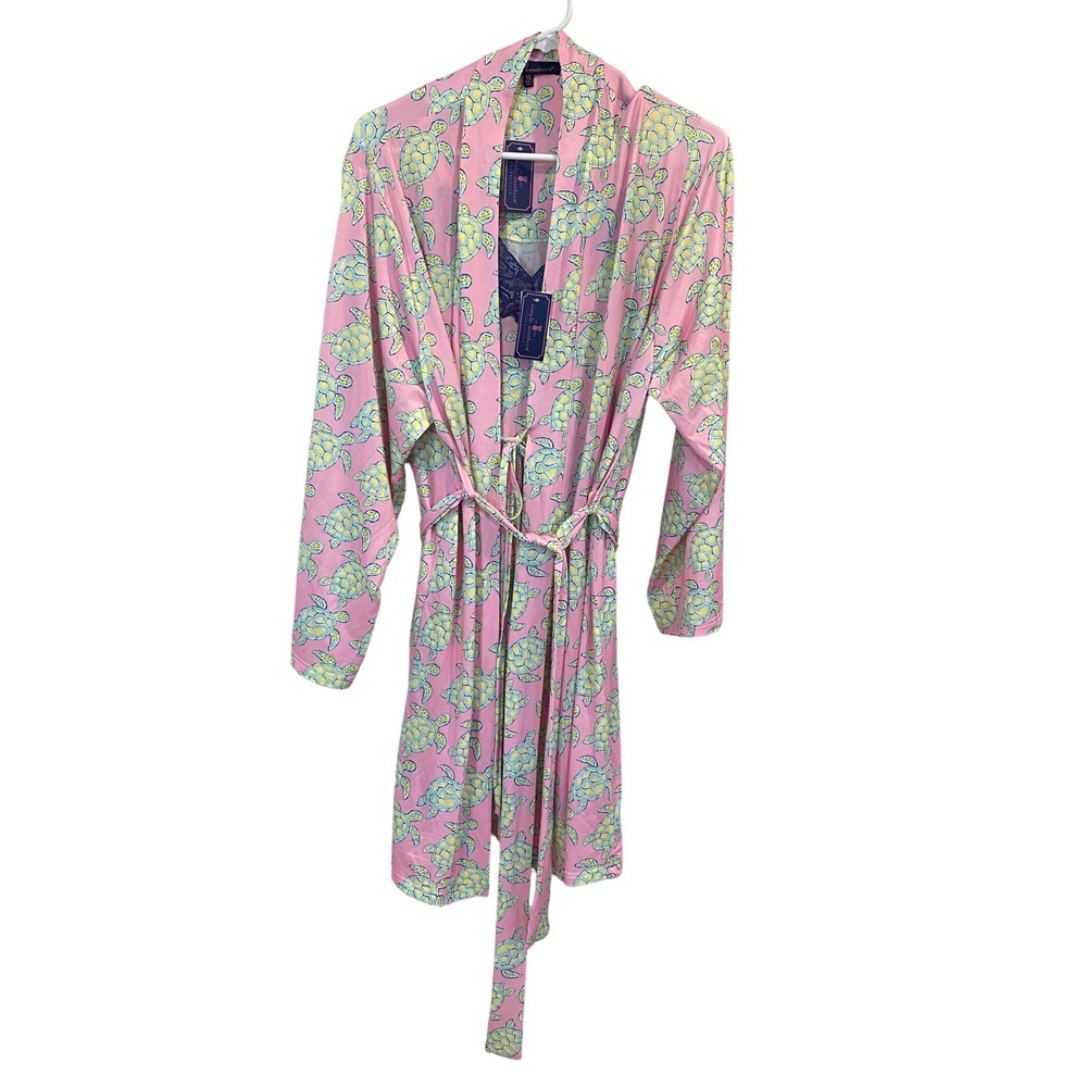 Simply Southern Pink Turtle Print Robe Nightgown Sleepwear Loungewear Sz‎ XL NWT